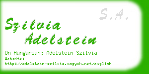 szilvia adelstein business card